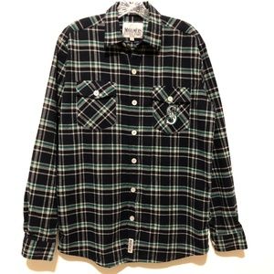 Seattle Mariners Mens Medium Flannel Night 2016